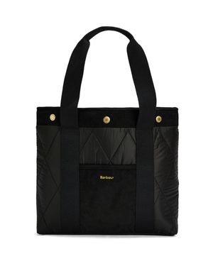 Barbour Healy Mixed Media Tote - Black
