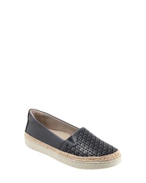 Trotters Accent Perf Espadrille Slip-On Sneaker - Gray
