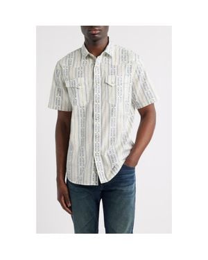 Pendleton Laramie Short Sleeve Snap-Up Western Shirt - Blue