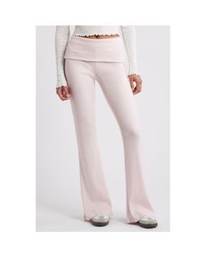 BP. Cozy Flare Rib Pants - Pink