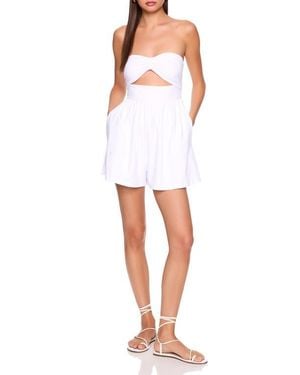 Susana Monaco Cutout Strapless Romper - White