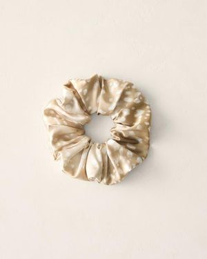 Haven Well Within Washable Silk Printed Scrunchie - Natural