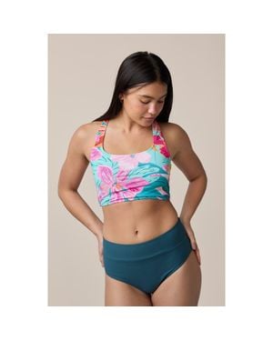 Nanis Cross Up Swim Crop - Multicolor