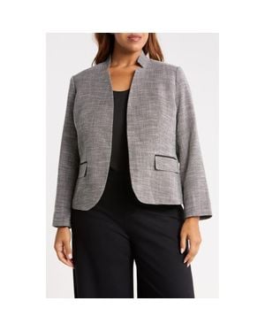 Kasper Cutout Collar Blazer - Gray