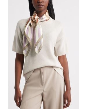 Nordstrom String Square Silk Scarf - Gray