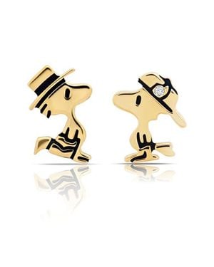 Crislu X Peanuts Woodstock Mismatched Stud Earrings - Metallic