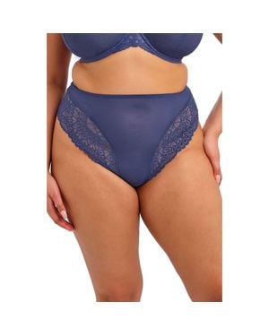 Elomi Tiernie Lace Trim Mesh Briefs - Blue