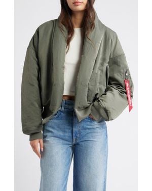 Alpha Industries Shawl Collar Down Flight Jacket - Multicolor