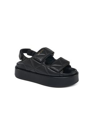JSlides Footwear Yolanda Leather Slingback Sandal - Black