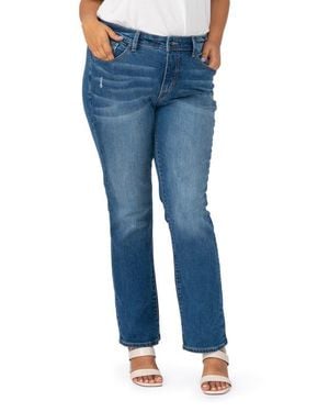 Slink Jeans High Waist Straight Leg Jeans - Blue