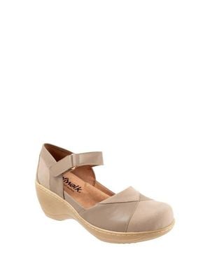 Softwalk Miri Ankle Strap Platform Wedge Clog - Multicolor