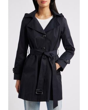 Sam Edelman Db Short Trench Coat - Black