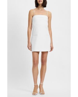 French Connection Azra Foldover Detail Minidress - White