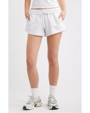 BP. Foldover Fleece Mini Sweat Shorts - White