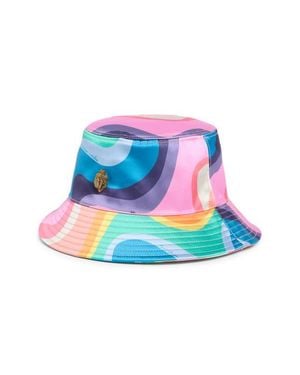 Kurt Geiger Wave Print Bucket Hat - Blue