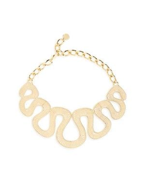 Carolina Herrera Geometric Collar Necklace - Metallic