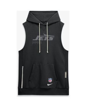 Nike New York Jets Sideline Standard Issue Dri-Fit Sleeveless Hoodie - Black