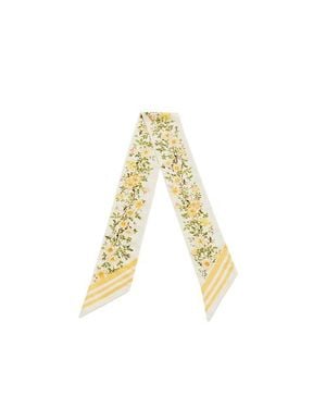 Fable England Cybele Floral Skinny Scarf - Metallic