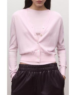 Mango Wool Cardigan - Pink