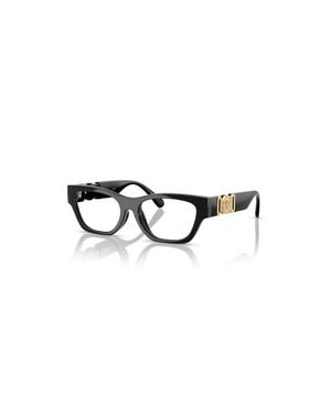 Versace 48Mm Round Optical Glasses - Black