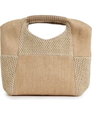 Reiss Rosalie Woven Top Handle Bag - Natural