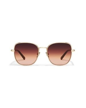 Quay Uptown 58Mm Gradient Round Sunglasses - Brown