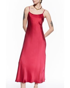 Mers Silk Dian Silk Nightdress - Red