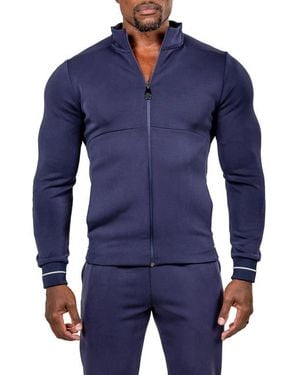 Maceoo Martyr0003 Zip-Up Sweatshirt - Blue