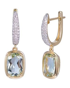 Kahn High Jewelry Amethyst Earrings With Diamonds - Metallic