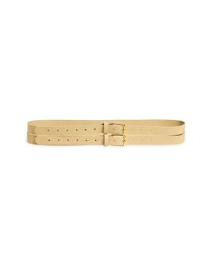 Ada Mallorca Double Leather Belt - Natural