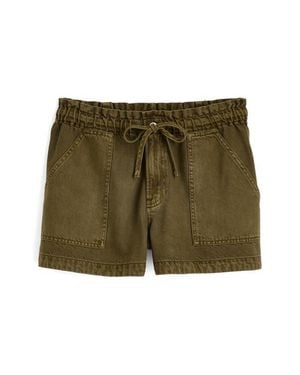Madewell Pull-On Airy Denim Utility Shorts - Green