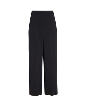 St. John Maddie Stretch Wide Leg Pants - Black
