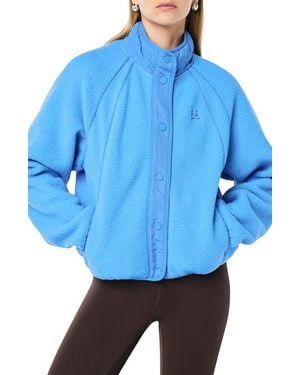 P.E Nation Venture Faux Shearling Jacket - Blue