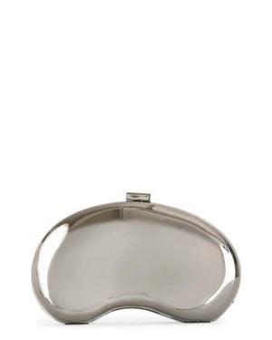 Dolce Vita Ramsey Metallic Frame Clutch - Gray