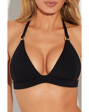 TA3 Tie-Back Triangle Bikini Top - Black