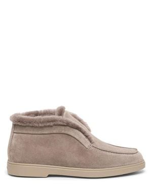 Santoni Suede Desert Boots - Gray