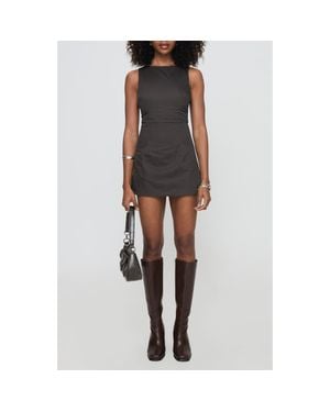 Princess Polly Yumiko Skirted Organic Cotton Romper - Gray
