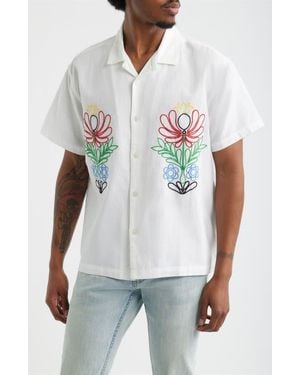 Obey Perry Floral Camp Shirt - White