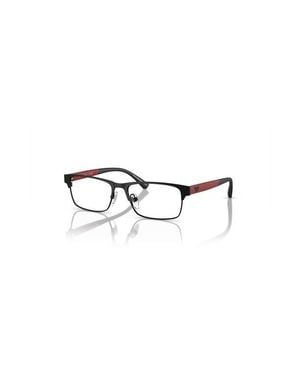 Emporio Armani 49Mm Rectangle Optical Glasses - Black