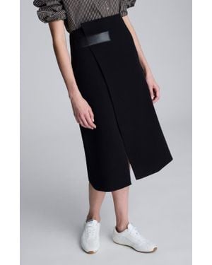 Kenneth Cole Faux Wrap Skirt - Black