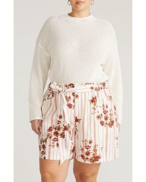 UNIVERSAL STANDARD Positano Cotton Pointelle Sweater - Natural