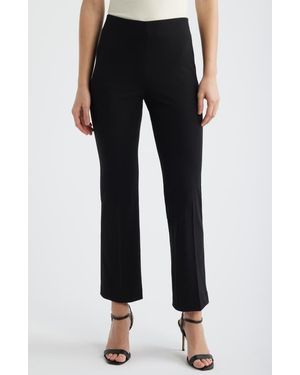 Anne Klein Hollywood Waist Pull-On Kick Flare Pants - Black