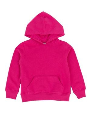 Leveret Kids Pullover Hoodie, Cotton Blend, Kangaroo Pocket, Solid Colors - Pink