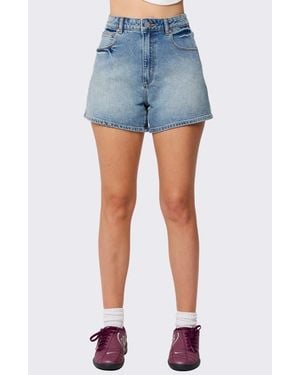 A.Brand Venice High Waist Cutoff Denim Shorts - Blue