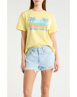 Rip Curl Malibu Relaxed Graphic T-Shirt - Yellow