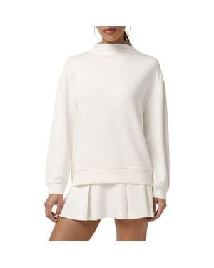 Travis Mathew Skyloft Soft Funnel Neck Sweatshirt - White