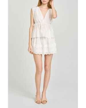 Wayf X Hannah Lovey Porter Goldie Cotton Eyelet Top - White