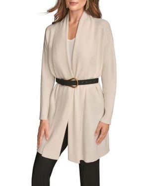 Donna Karan Belted Cardigan - Natural