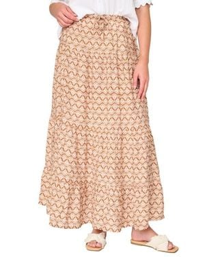 Gibsonlook Tiered Maxi Skirt - Pink