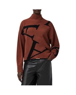 AllSaints A Star Turtleneck Sweater - Brown
